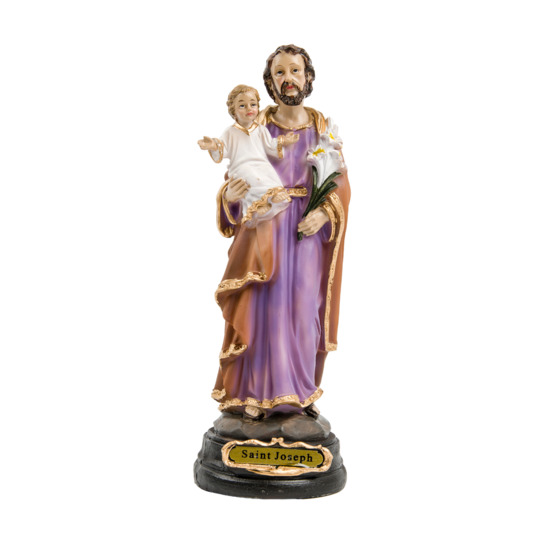 Statue en résine peinte à la main de Saint Joseph. Plusieurs tailles.