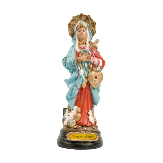Statue en résine peinte à la main de Vierge de Solidarité (Freda). Plusieurs tailles.