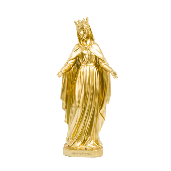 Statue en résine peinte à la main de Notre Dame de Fourvière (Vierge dorée). Plusieurs tailles.