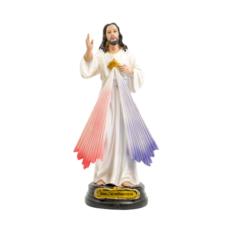 Statue en résine peinte à la main du Christ Miséricordieux. Plusieurs tailles. 