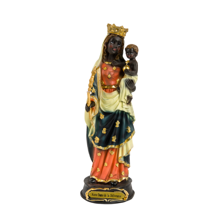 Statue en résine peinte à la main de Notre Dame de la bonne Délivrance. Plusieurs tailles.