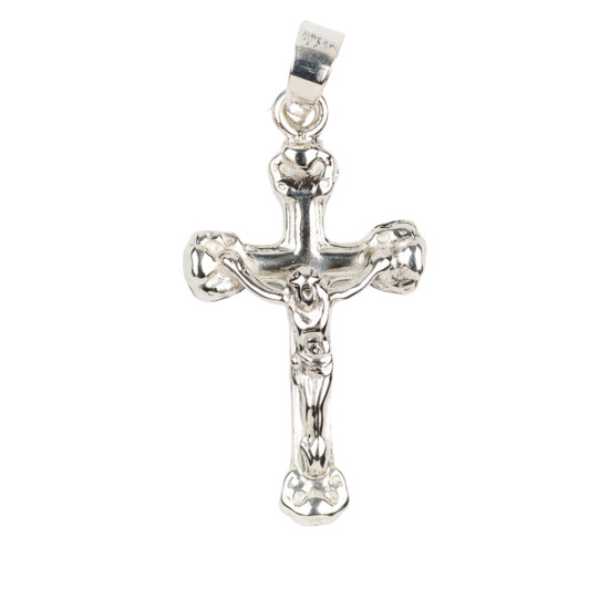Croix de cou orthodoxe avec Christ en argent 925 °/°° 2 cm ( 0,89 g). Livrée en boîte.