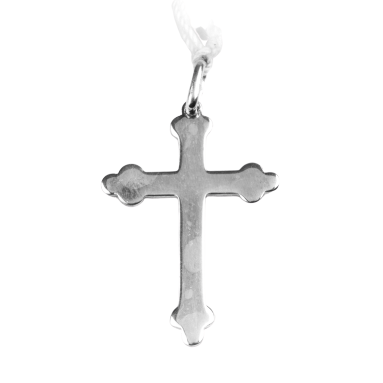 (12715) Croix de cou orthodoxe en argent 925 °/°° H. 3 cm (1,88 g). Livrée en boîte