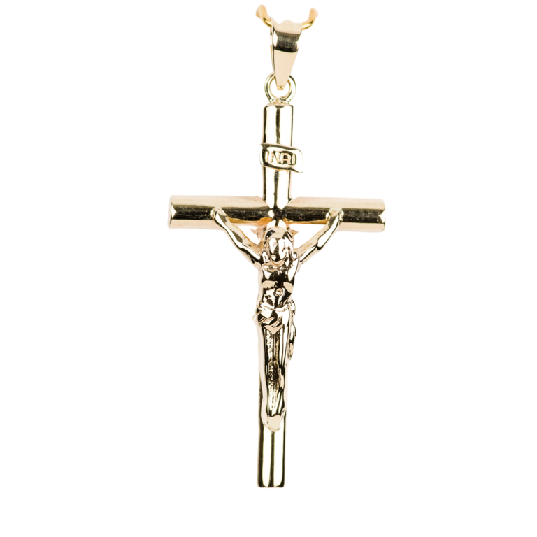 Croix avec Christ 3 cm - OR 375 °/°° (0.85 g)