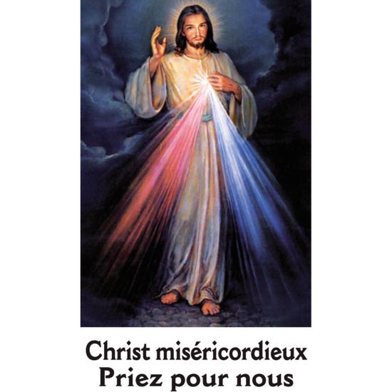 Autocollant Transparent sans prière H.5,1x3,1 cm pour veilleuse 20/24 heures du Christ Miséricordieux.