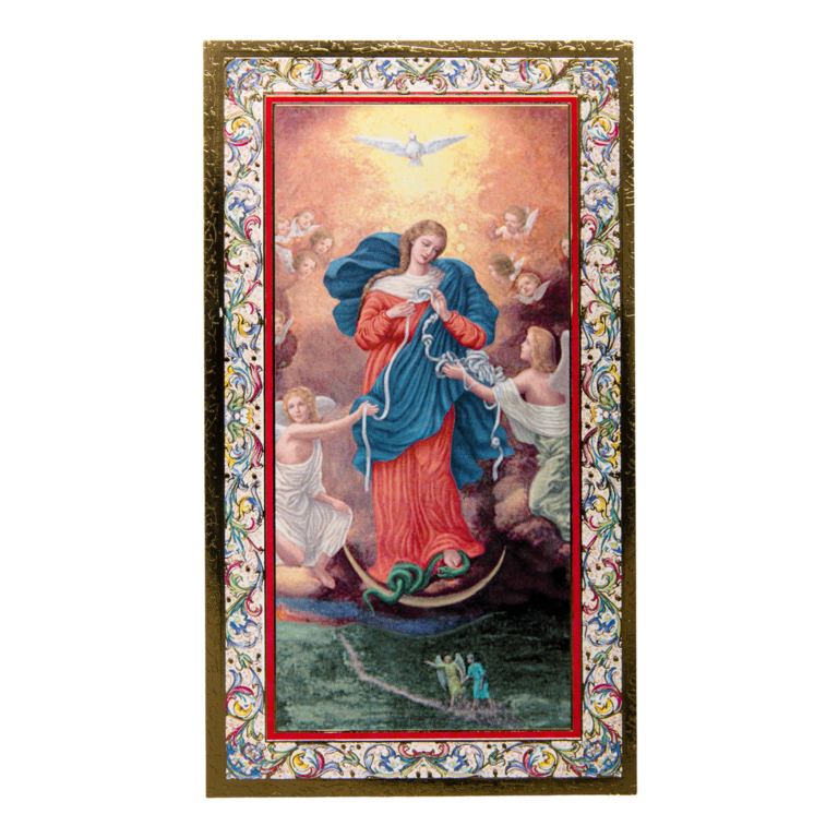 Image papier couleur dorée avec prière 6 x 10,5 cm - plusieurs saints. 