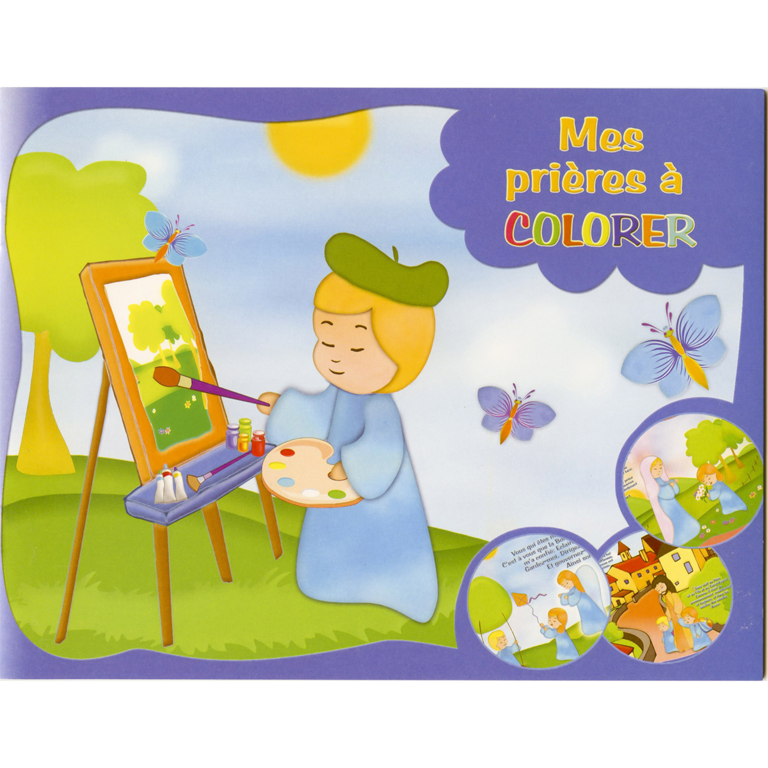 Livret de Coloriage pour enfant avec prière H.15x19.5 cm
