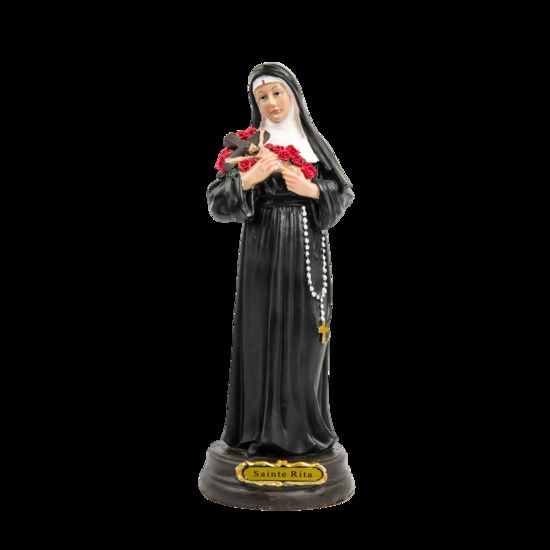 Statue en résine peinte à la main de sainte Rita. Plusieurs tailles.