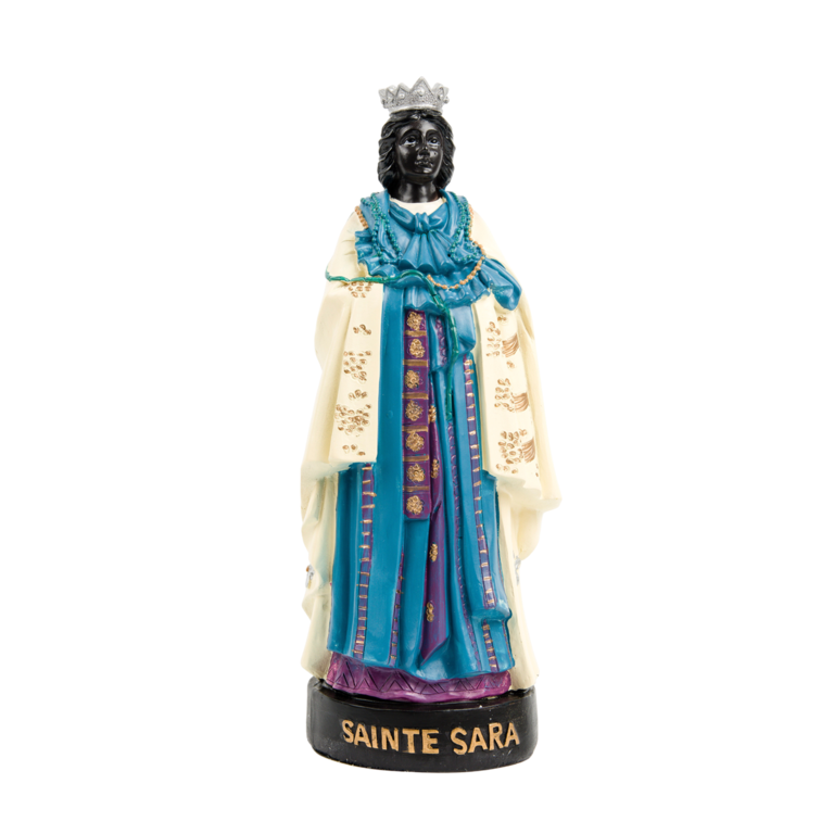 Statue en résine peinte à la main de sainte Sara. Plusieurs tailles.