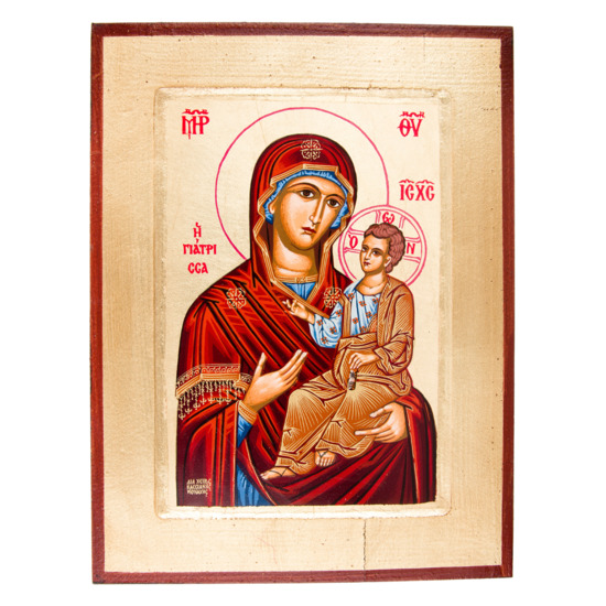 Icone 24x18 cm sérigraphiée liseret creux Marie porte du ciel
