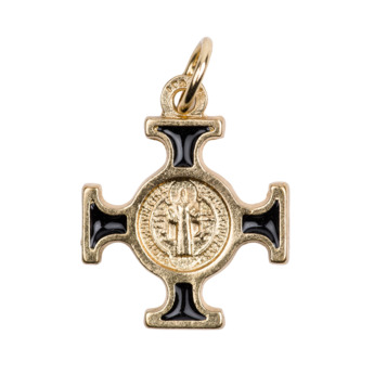 Plaque auto en métal Médaille Saint Benoît D.3,2cm