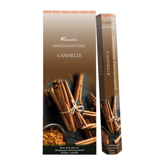 Boite de 6 tubes de 20 bâtonnets d'encens Cannelle
