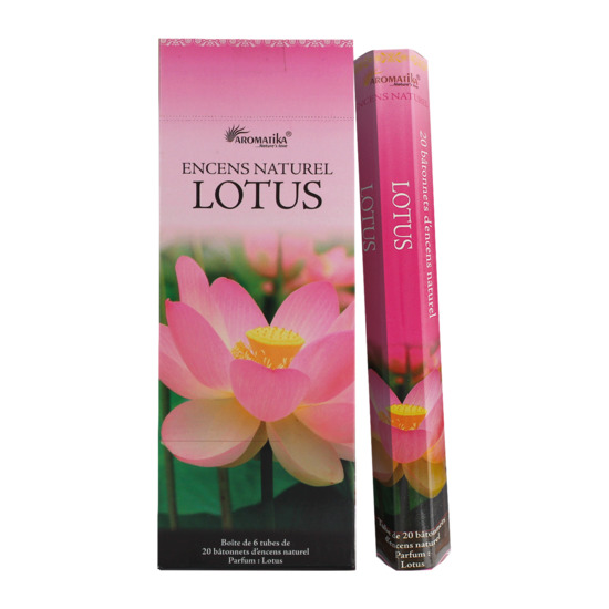 Boite de 6 tubes de 20 bâtonnets d'encens lotus