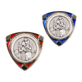 Badge Ecusson Medaille Saint christophe/Voiture de collection prestige