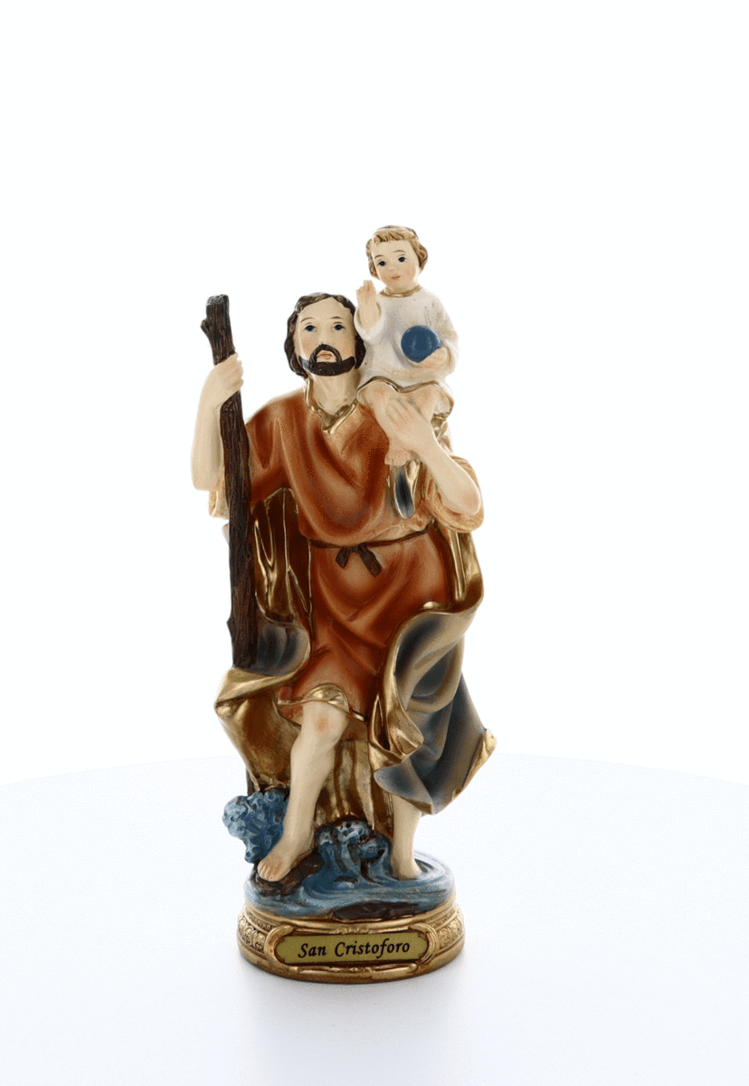 Statue en résine polychrome peinte à la main taille de 16 à 24 cm - Plusieurs Saints.