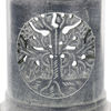 Brûle encens photophore en stéatite ajouré de l'arbre de vie avec grille et bougie, hauteur 10 cm, Ø 9 cm. Livré en boîte individuelle.