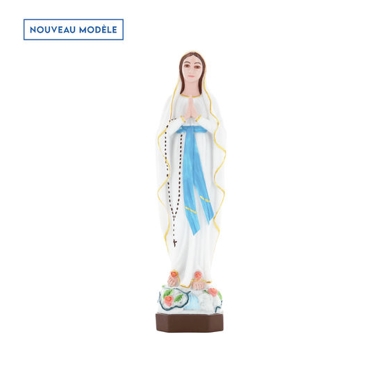 Statue en résine intérieur/extérieur en couleur de ND de Lourdes, Hauteur 20 cm. Nouveau modèle