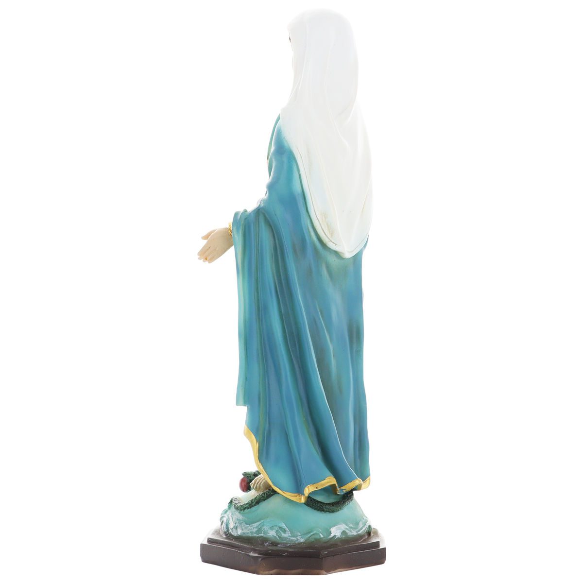 Statue en résine peinte à la main de la Vierge Miraculeuse. Plusieurs tailles. 