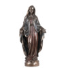 Statue bronze coulé à froid de la Vierge Miraculeuse, H. 21 cm
