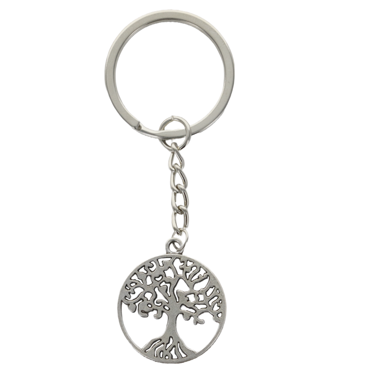 Porte-clés arbre de vie, L. 8 cm.