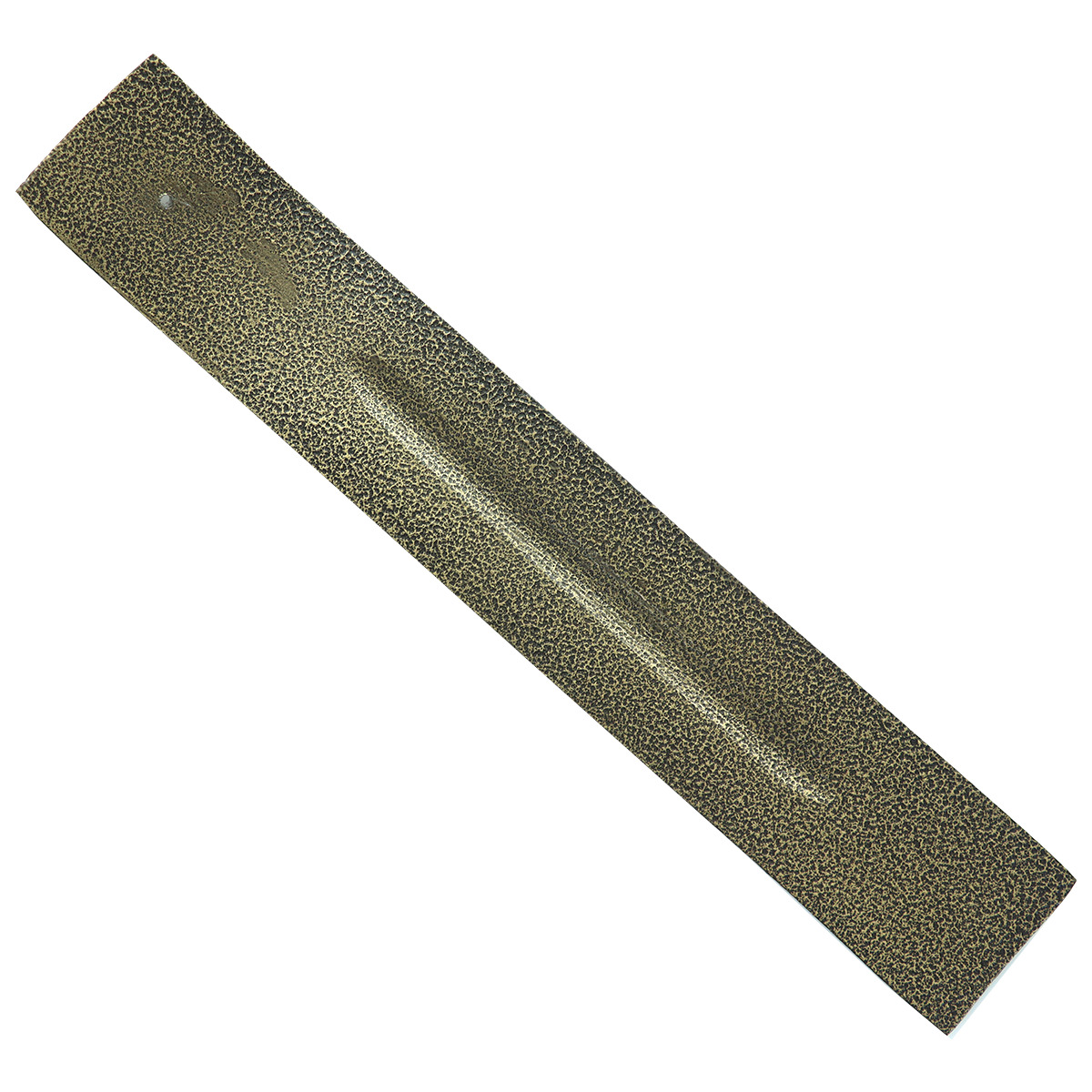 Brûle encens pour bâtonnets en aluminium couleur bronze marbré, L. 26 cm. BOITE DE 4
