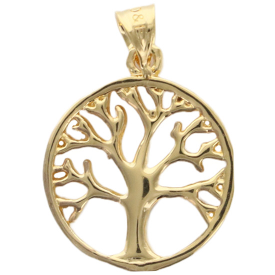 Médaille arbre de vie 1.5 cm en plaqué or. Livrée en boîte.  