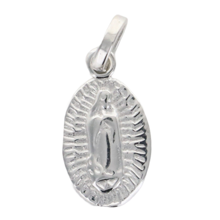 Médaille de la Vierge de Guadalupe en argent 925 °/°°  H. 1.4 cm  (1.3 g). Livrée en boîte.  