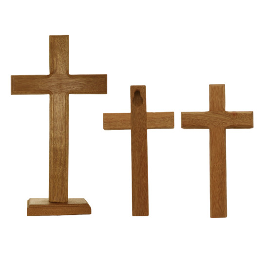 Crucifix en bois à poser ou à suspendre. Différentes tailles