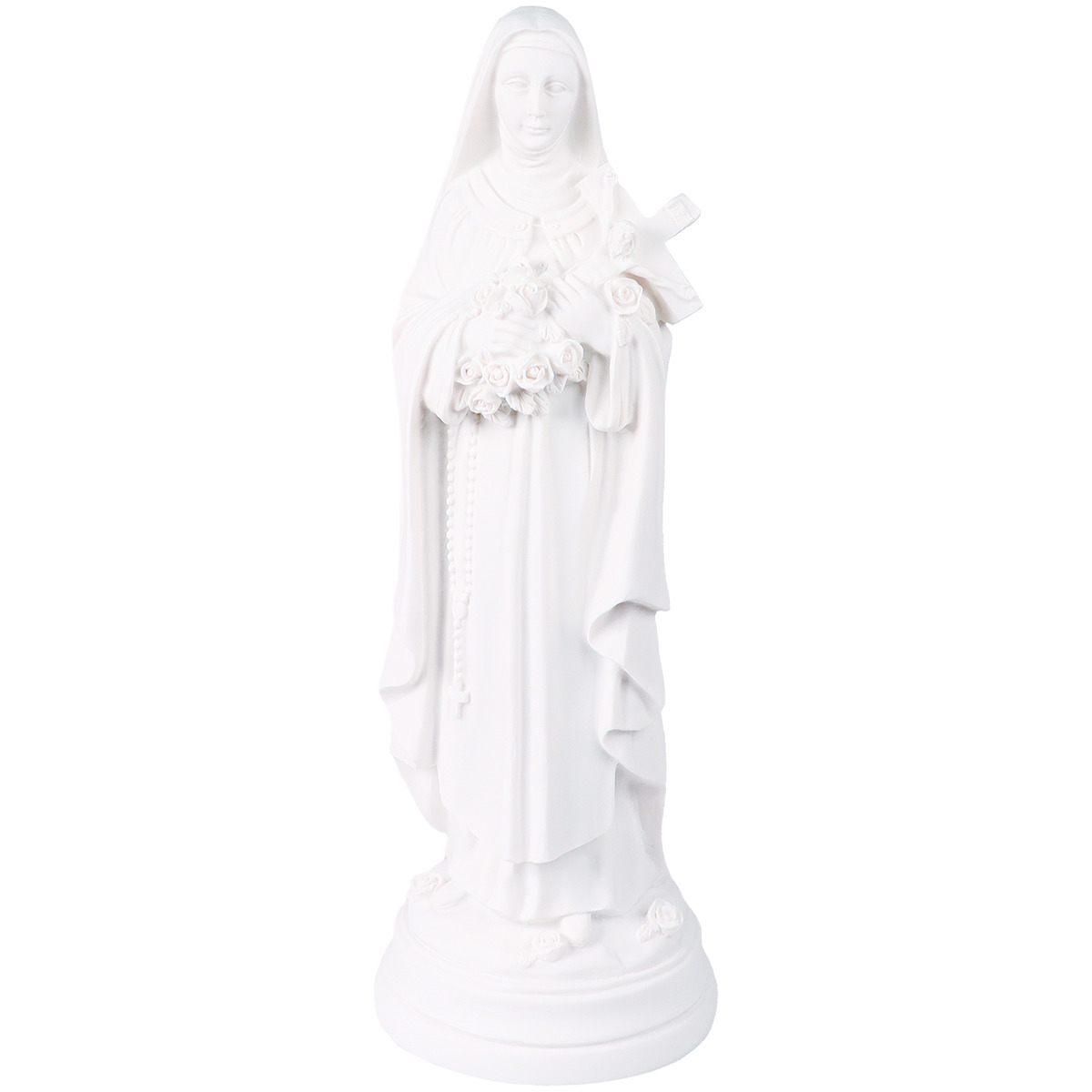Statue blanche en albâtre de sainte Thérèse. Plusieurs tailles.