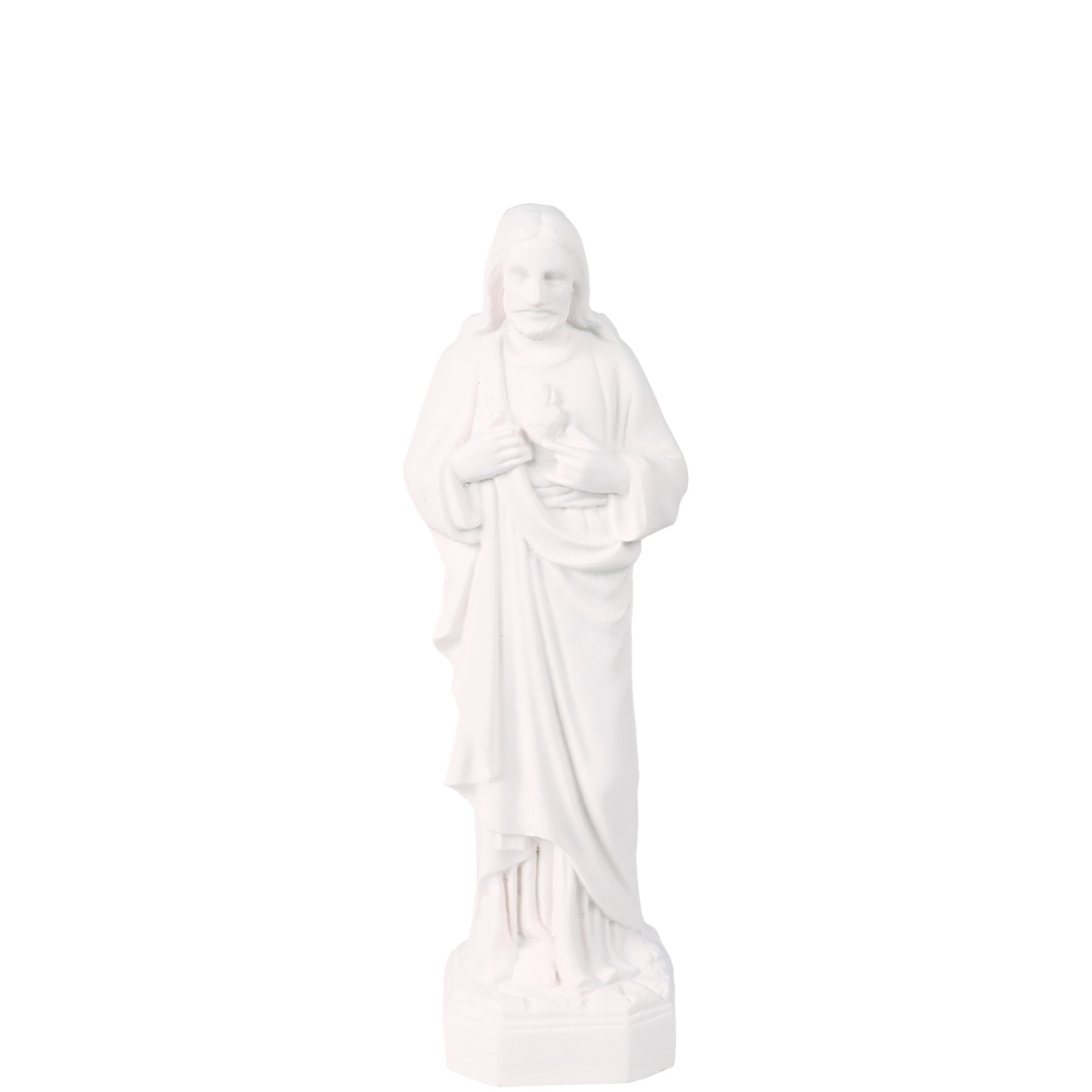 Statue blanche en albâtre du SC Jésus. Plusieurs tailles.