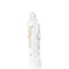 Statue blanche en albâtre de ND Lourdes avec filet couleur dorée. Plusieurs tailles.