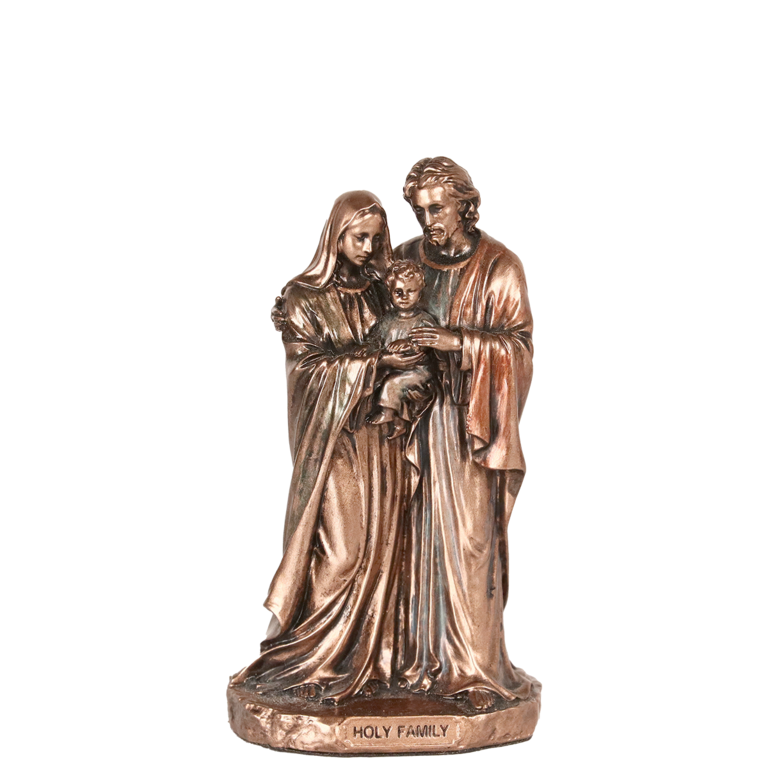 Statue bronze coulé à froid de la Sainte Famille, H. 10 cm
