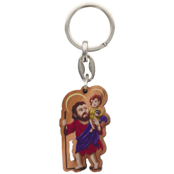 Porte clés (clefs) fer à cheval saint Christophe (livraison