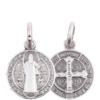 Médaille en argent 925 °/°° Ø 12 mm, plusieurs saints. Livrée en boîte.