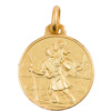 Médaille en plaqué or Ø 18 mm, plusieurs saints. Livrée en boite.