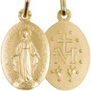 Médaille en plaqué or de la Vierge Miraculeuse, plusieurs tailles. Livrée en boîte