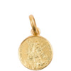 Médaille en plaqué or Ø 10 mm, plusieurs saints. Livrée en boîte.