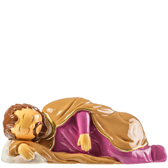 Statue enfantine de Saint Joseph dormant, longeur 10 cm